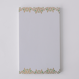 Folk Pattern Large Notepad - Viridian Green