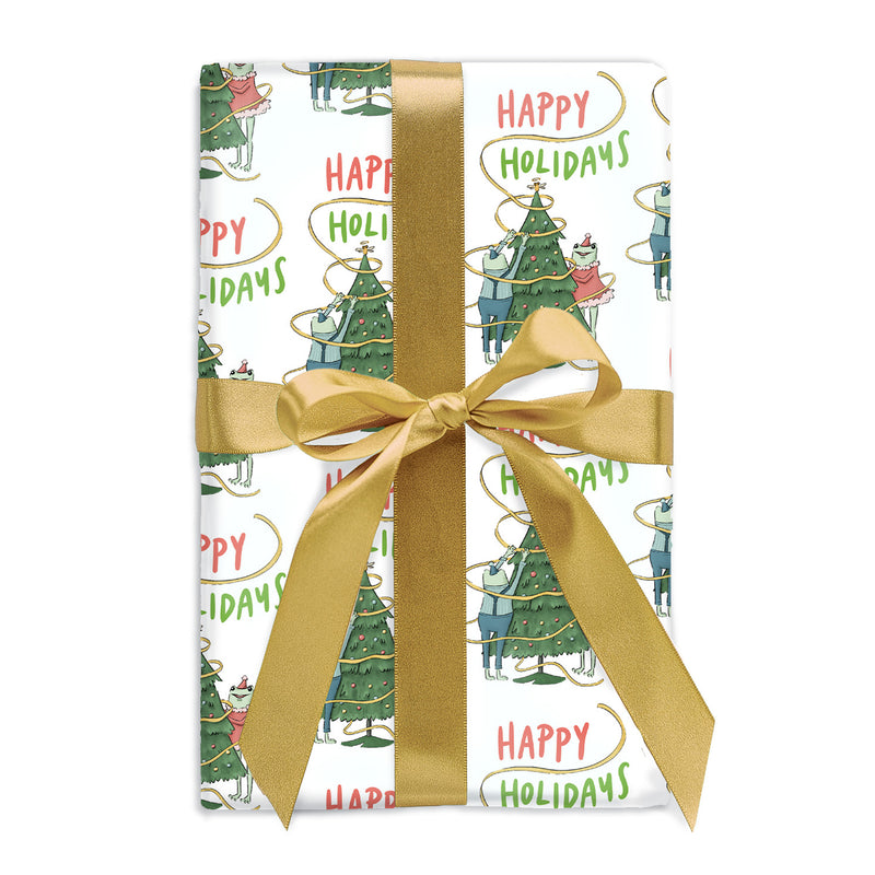 Christmas Tree Froggies Gift Wrap