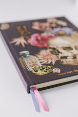 2025 Collage Floral Skull 17-Month Weekly Large Bound Planner