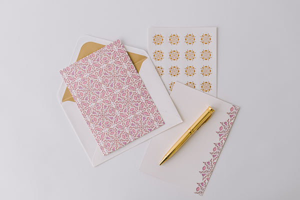 Folk Pattern Luxury Stationery Set