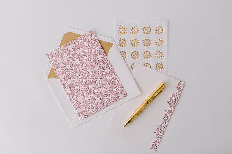 Folk Pattern Luxury Stationery Set