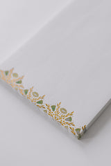 Folk Pattern Large Notepad - Viridian Green