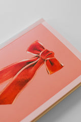 Coral Antique Bows Softcover Notebook