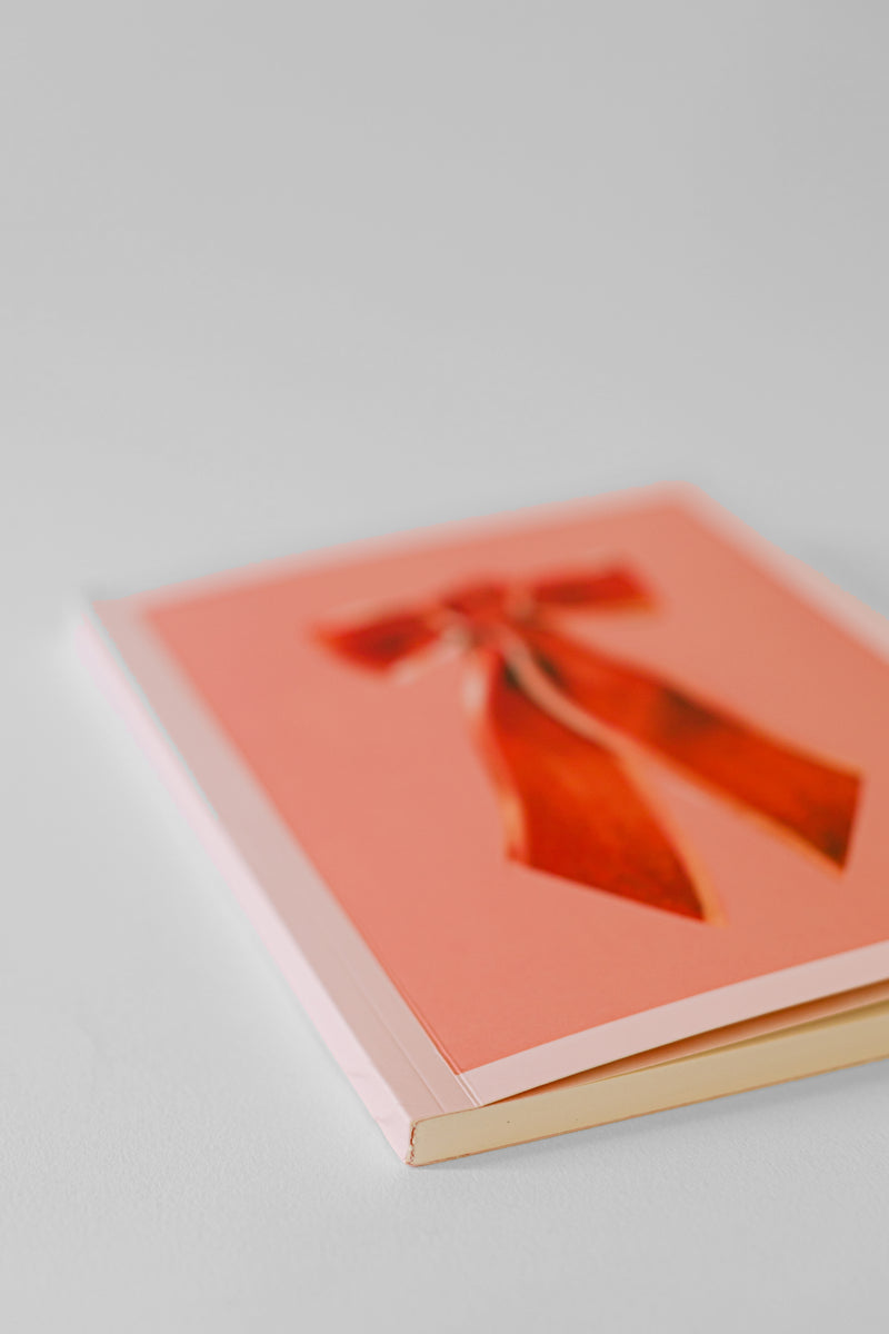 Coral Antique Bows Softcover Notebook