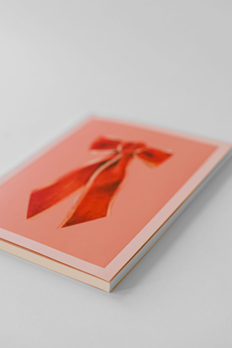 Coral Antique Bows Softcover Notebook