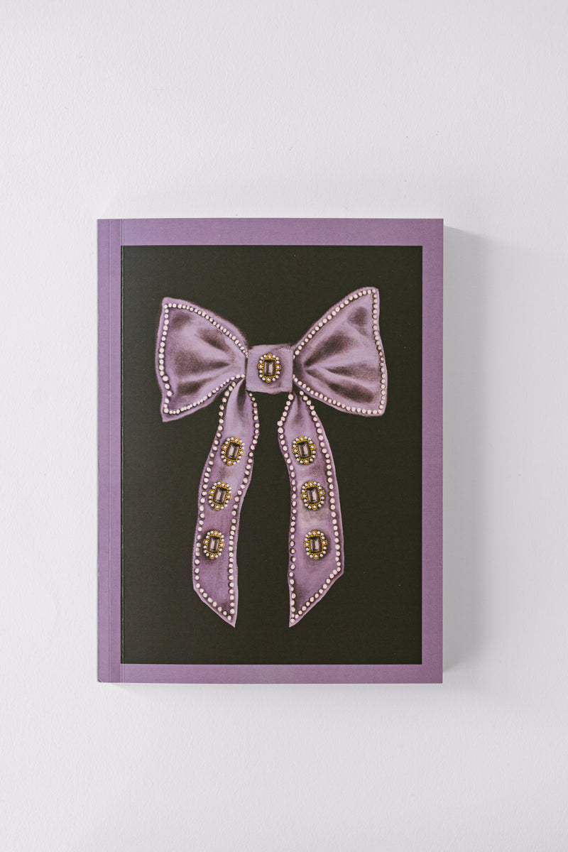 Amethyst Antique Bows Softcover Notebook