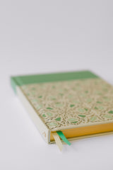 Folk Pattern Hardcover Notebook - Viridian Green