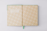 Folk Pattern Hardcover Notebook - Viridian Green