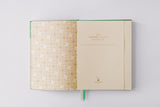 Folk Pattern Hardcover Notebook - Viridian Green