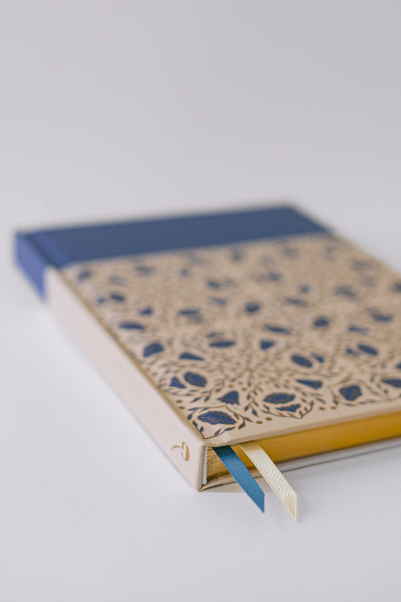 Folk Pattern Hardcover Notebook - Bluebell