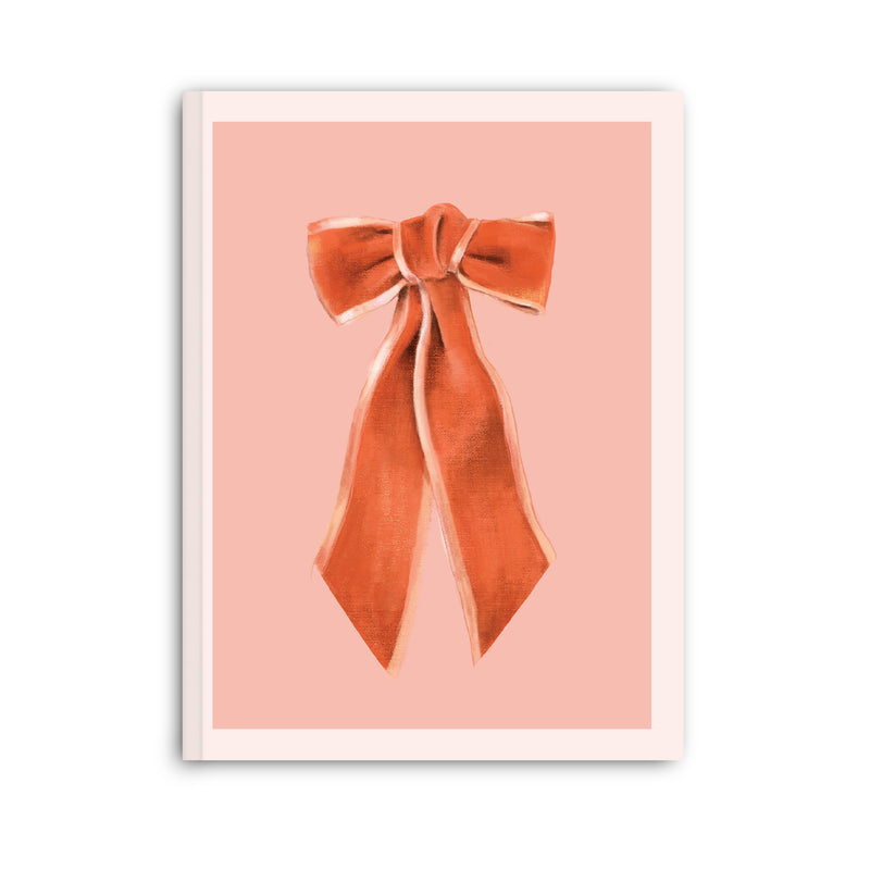 Coral Antique Bows Softcover Notebook