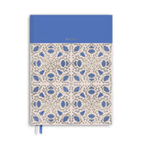 Folk Pattern Hardcover Notebook - Bluebell