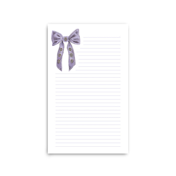 Antique Amethyst Bow Large Notepad