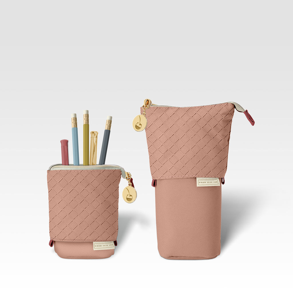 Luxe Slim Pencil Pouch - Rose Pink